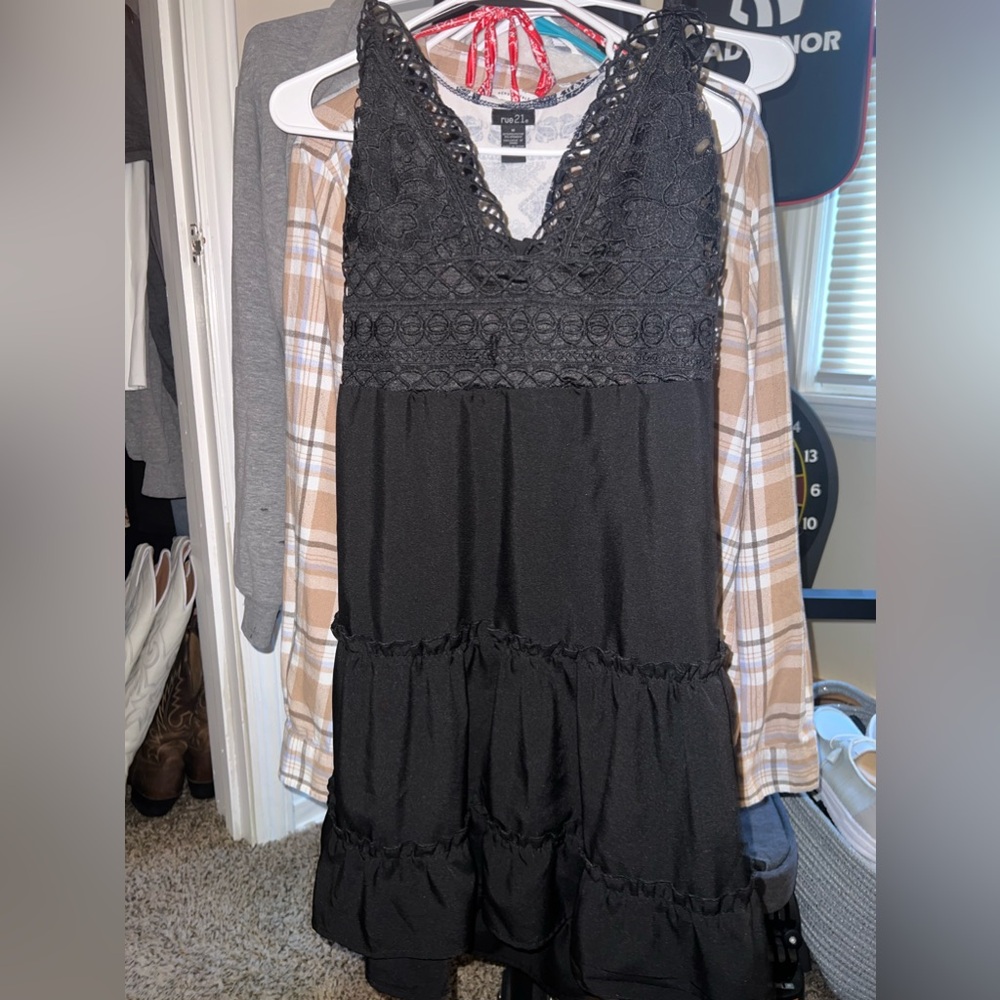 SHEIN black flowy dress